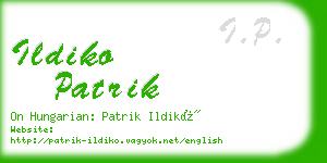 ildiko patrik business card